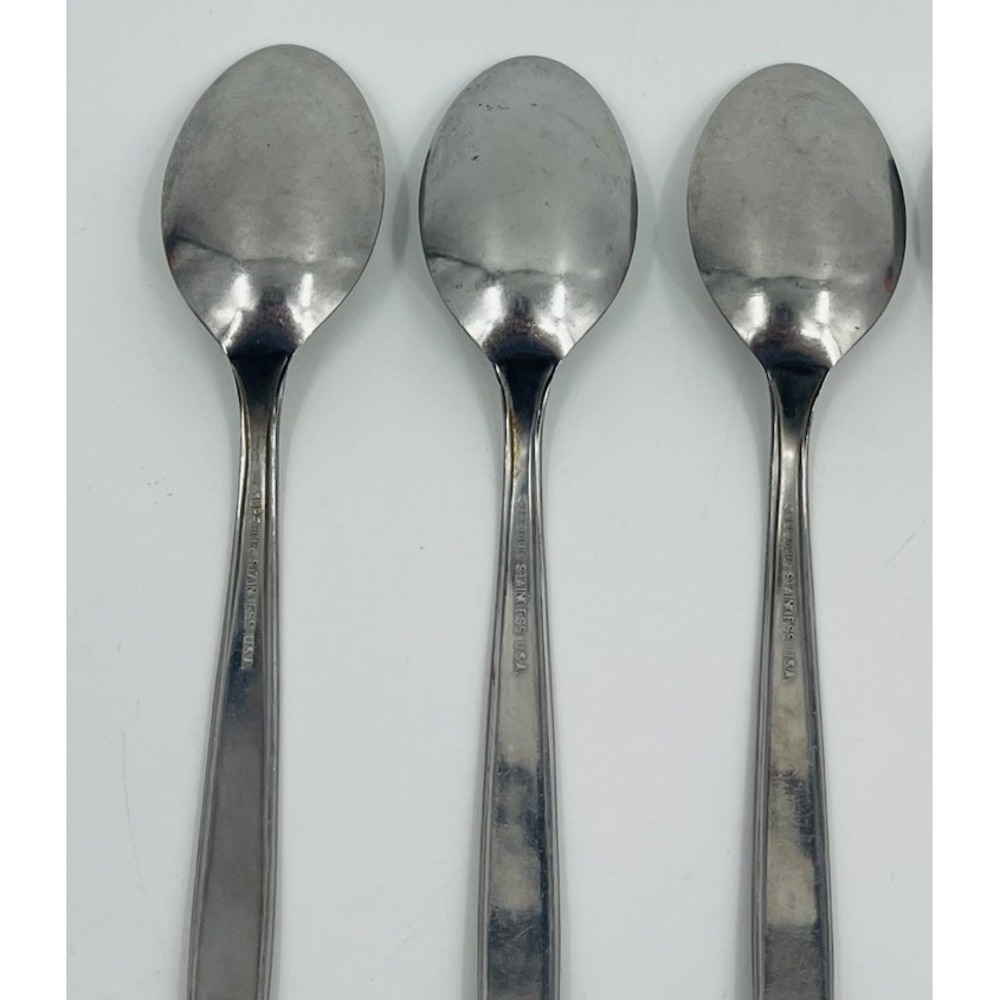 Set Of 6 Vintage Superior Stainless Atomic Night Sky Teaspoons MCM USA - Picture 5 of 7